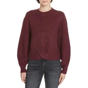 Joie • Stavan Metallic Detail Crewneck Sweater Blackberry